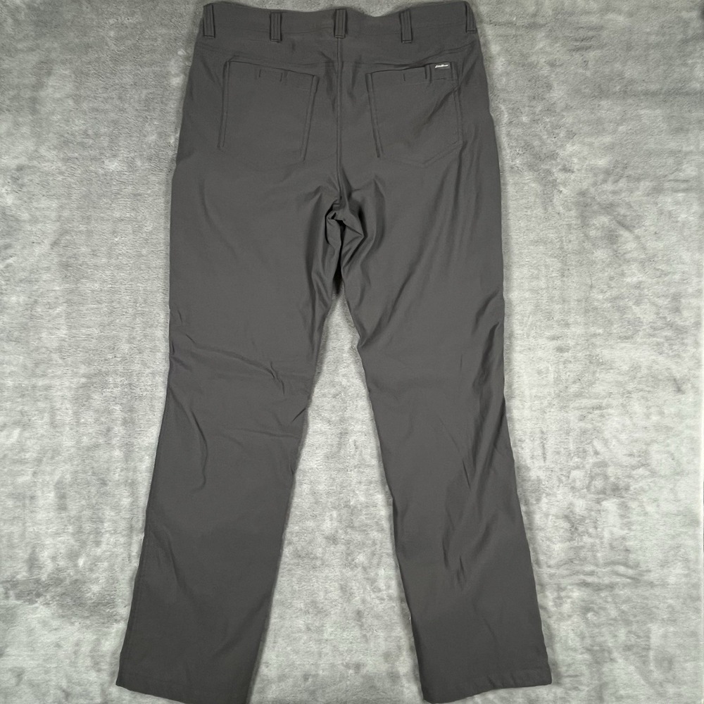Eddie Bauer Lined Canvas Pants Mens 38x32 Fleece Flannel Workwear Brown - Picture 6 of 9